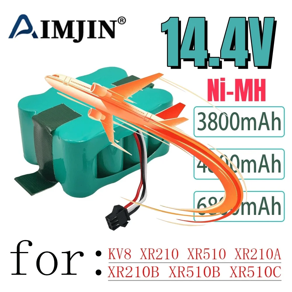 📦 14,4V 3800mAh-4800mAh-6800mAh Ni-Mh SC Akku für KV8 XR210 XR510 XR210A XR210B XR510B XR510C Staubsauger Kehr Roboter 📦