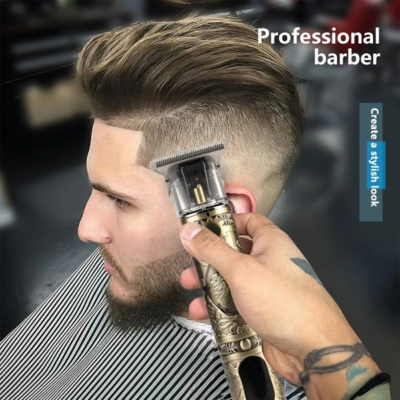 

LCD Digital Display USB Charging Electric Electric Push Scissor Engraving Electric Fader Professional Haircut