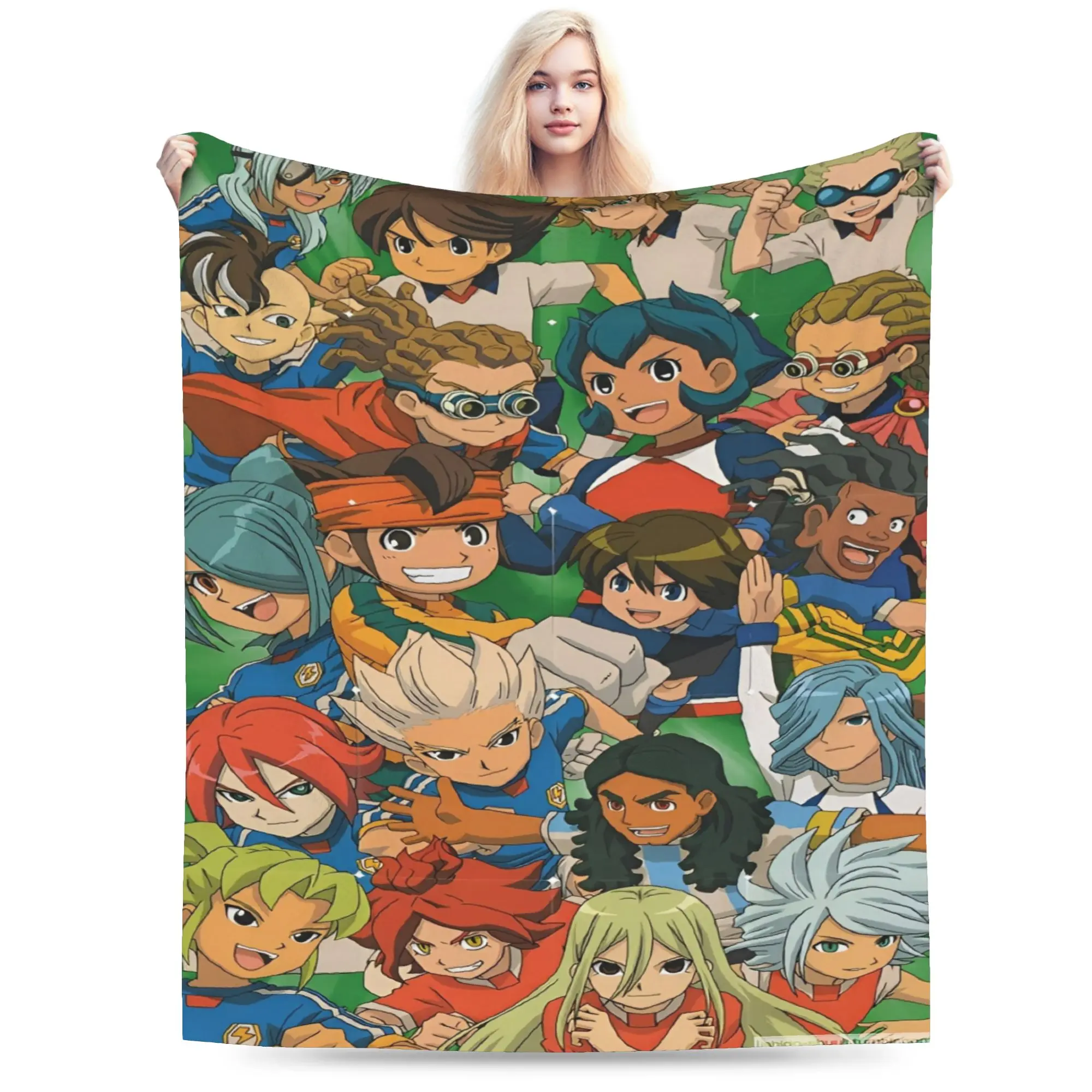 

Warm Blankets Camping Hot Game I-InazumaS Eleves Bedding Throws Flannel Bedspread For Couch Bed Aesthetic Sofa Bed Cover