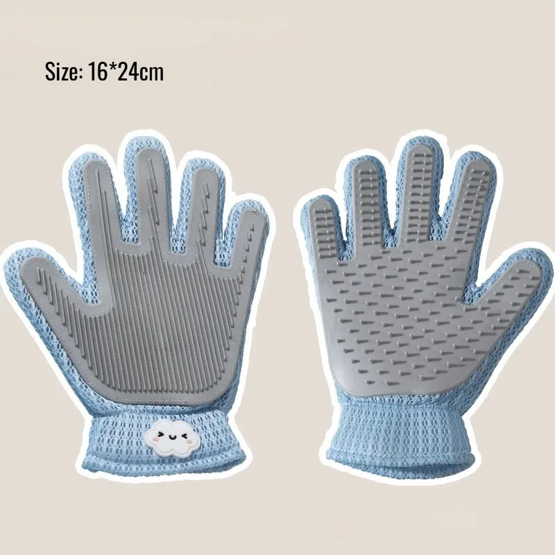 Cat petting gloves silicone massage comb to remove floating hair depilatory brush pet supplies hair removal brush for bathing