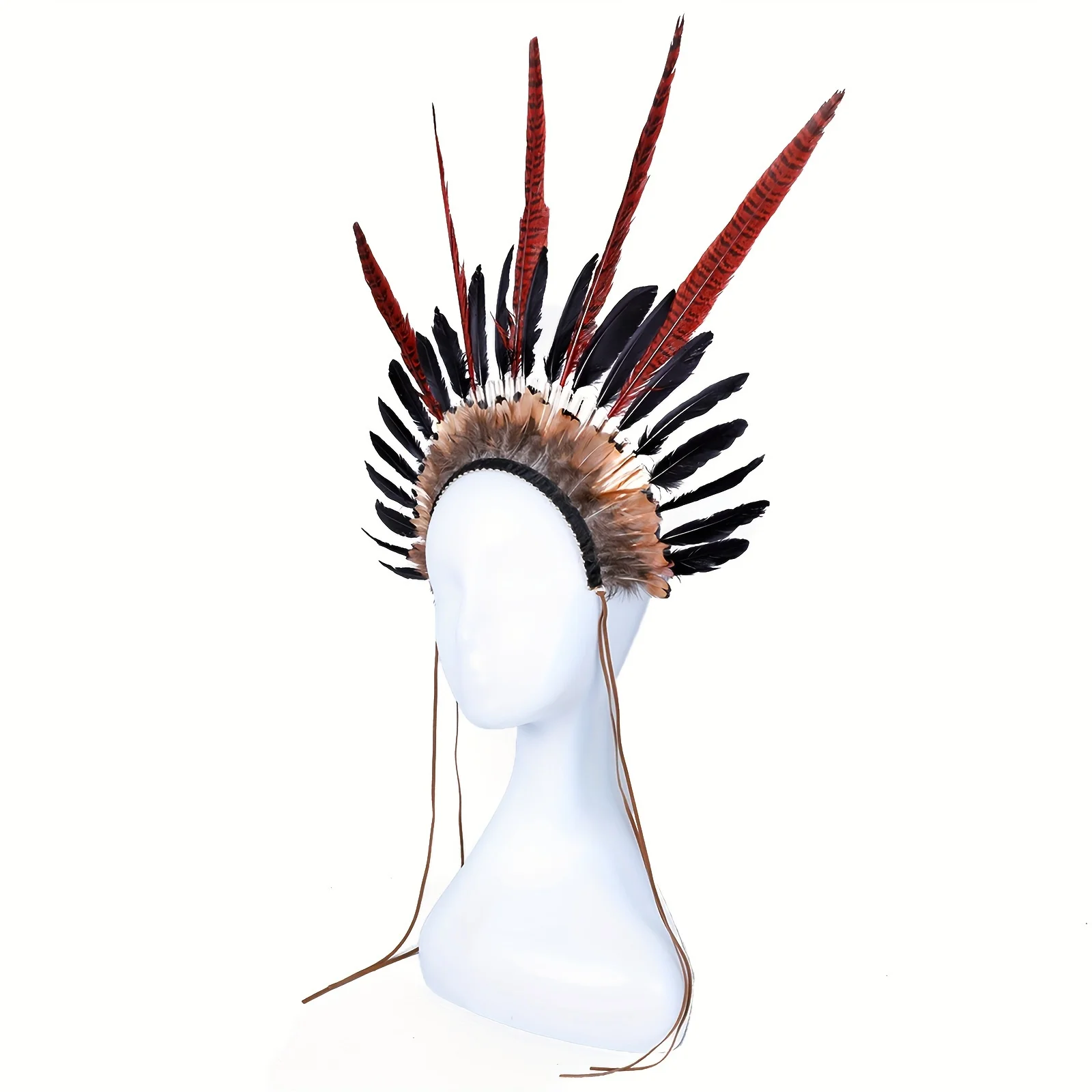 Vintage Inspired Peking Opera Feather Headpiece DIY Detachable Tassel Costume Accessory for Cosplay Stage Performances