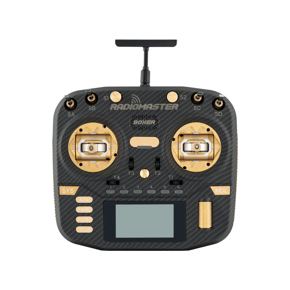 RadioMaster Boxerr Max Radio Controller Transmitter EdgeTX ELRS 2.4G 16CH Carbon Fiber Pattern Case AG01 for RC FPV Racing