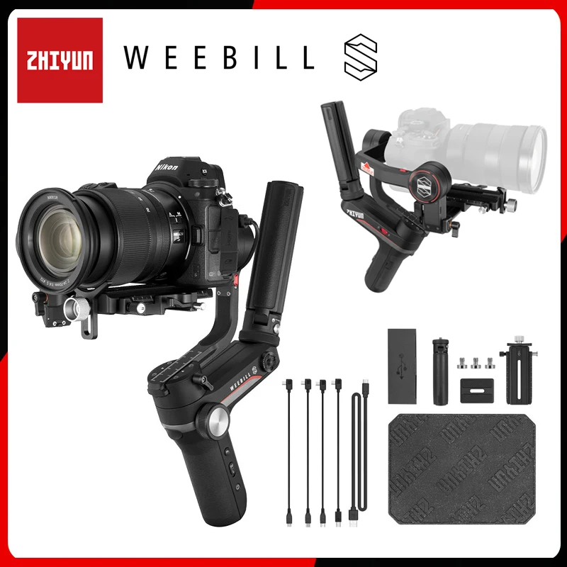 ZHIYUN Weebill S 3-Axis Handheld Gimbal Stabilizer Ergonomic Fast Charging Stabilizer for Canon Sony Etc And Mirrorless Camera