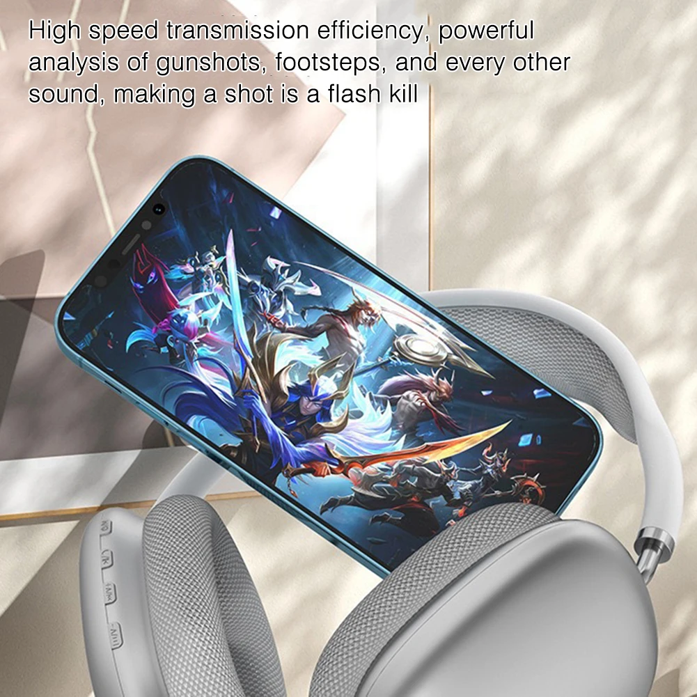 Fones de ouvido monocromáticos sem fio, confortável, ergonômico, over-ear, corrida, ciclismo