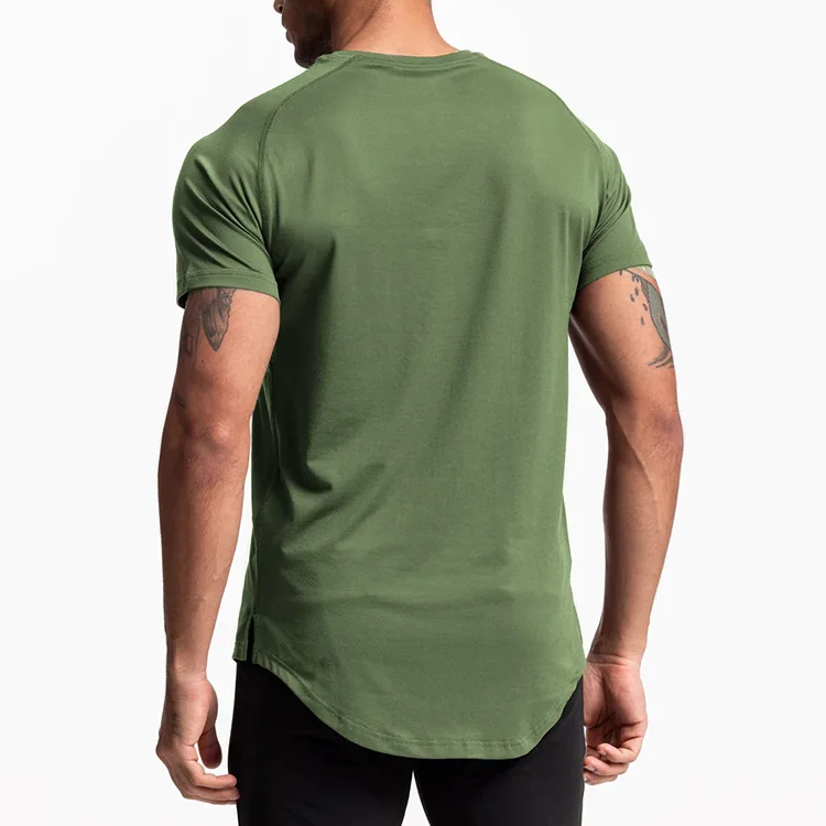 T-shirt de Sport à manches courtes pour homme, maillot de Sport à séchage rapide pour l'entraînement, la musculation et la course à pied