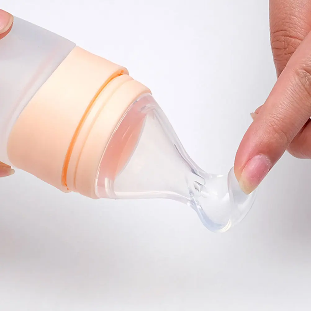 

Бутылочка-дозатор 120 мл с ложкой для кормления младенцев, силиконовая, для рисовой каши, сока, портативная, для использования на улице, с чистящим чехлом
