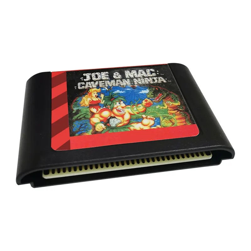 JOE & MAC CAVEMAN NINJA  MD Game Cartridge For 16 Bit Video Game Console