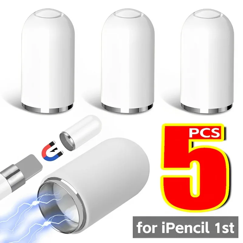 Magnetic Pencil Caps for Apple Pencil 1 Replacement Stylus Protector Cover Pencil Tip for IPencil IPad Pro Magnet Tablet Pen Cap