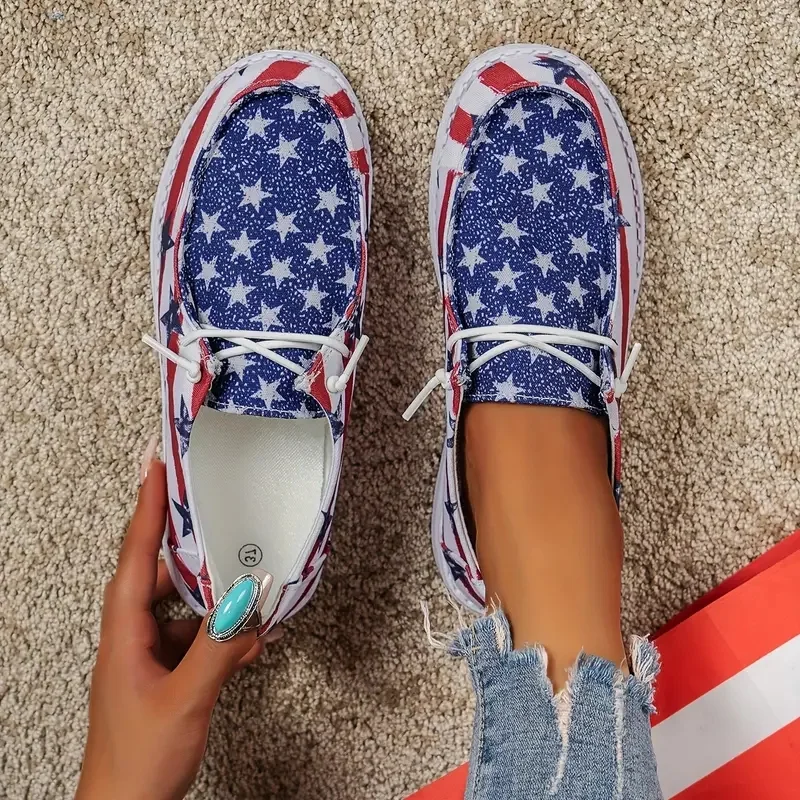 Tênis respiráveis para mulheres, Sapatos LStars Stripes, Designer confortável, Flats ao ar livre, Nova moda