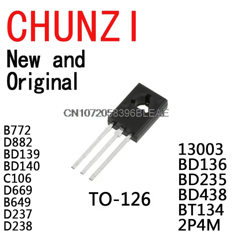 150 adet paketi B772 D882 BD139 BD140 C106 D669 B649 D237 D238 13003 BD136 BD235 BD438 BT134 2P4M TO-126 transistör çeşitler kiti