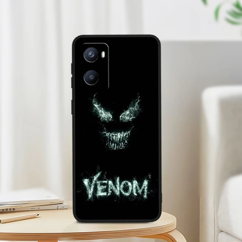 Marvel Venom Hero Anime For OPPO Reno 10 9 8 7 6 5 4 Z SE Pro Plus Lite Soft TPU Shockproof Silicone Black Phone Case