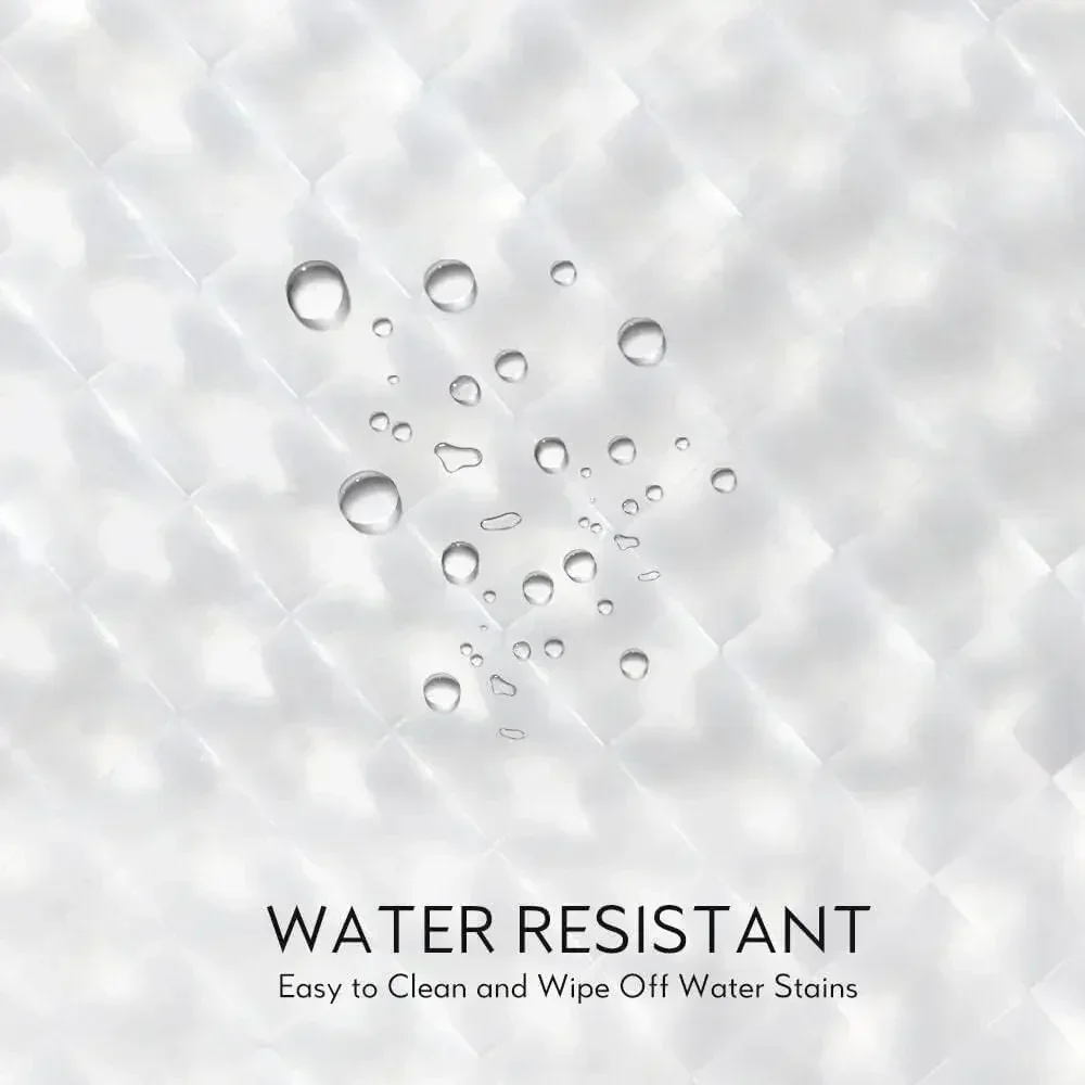 Clear Crystal Waterproof Shower Curtain 4