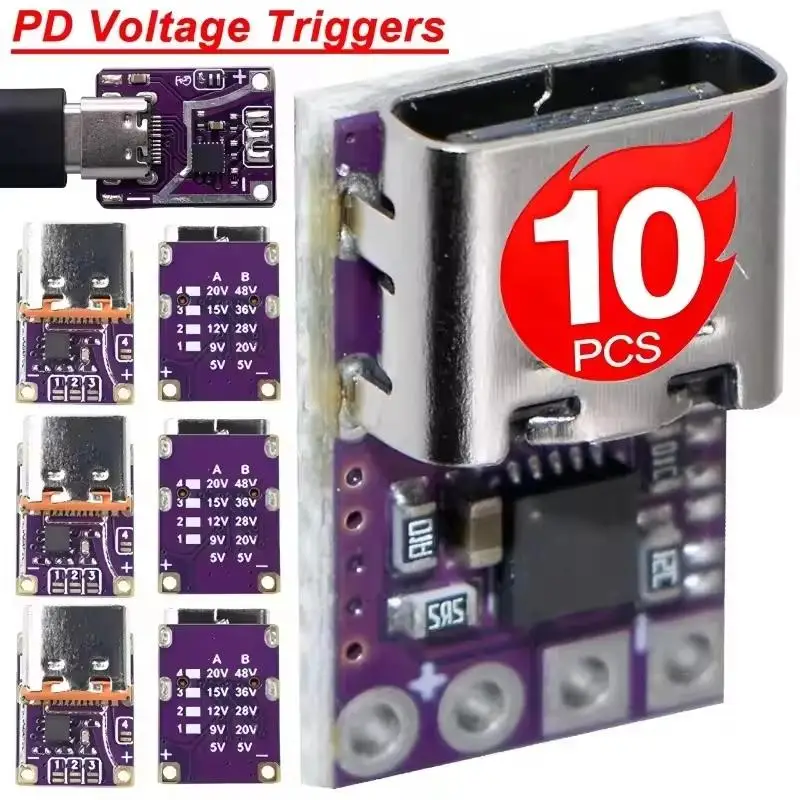 PD QC Trigger Module Type C High Voltage Adjustable Decoy Board SPI Interface For Power Test Electronic Development Repair