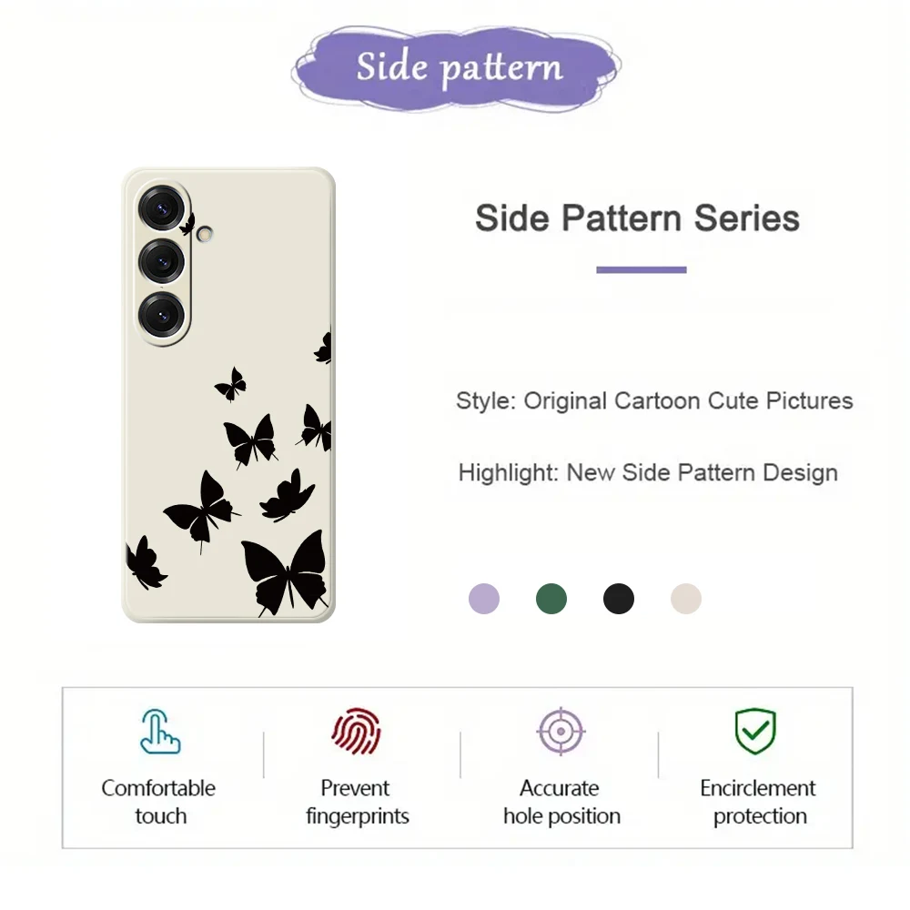 Butterfly Pattern Phone Case For Samsung Galaxy S25 S24 S23 S22 S21 S20 Ultra Plus S20FE S21FE S23FE S24 FE S10 Plus Cover