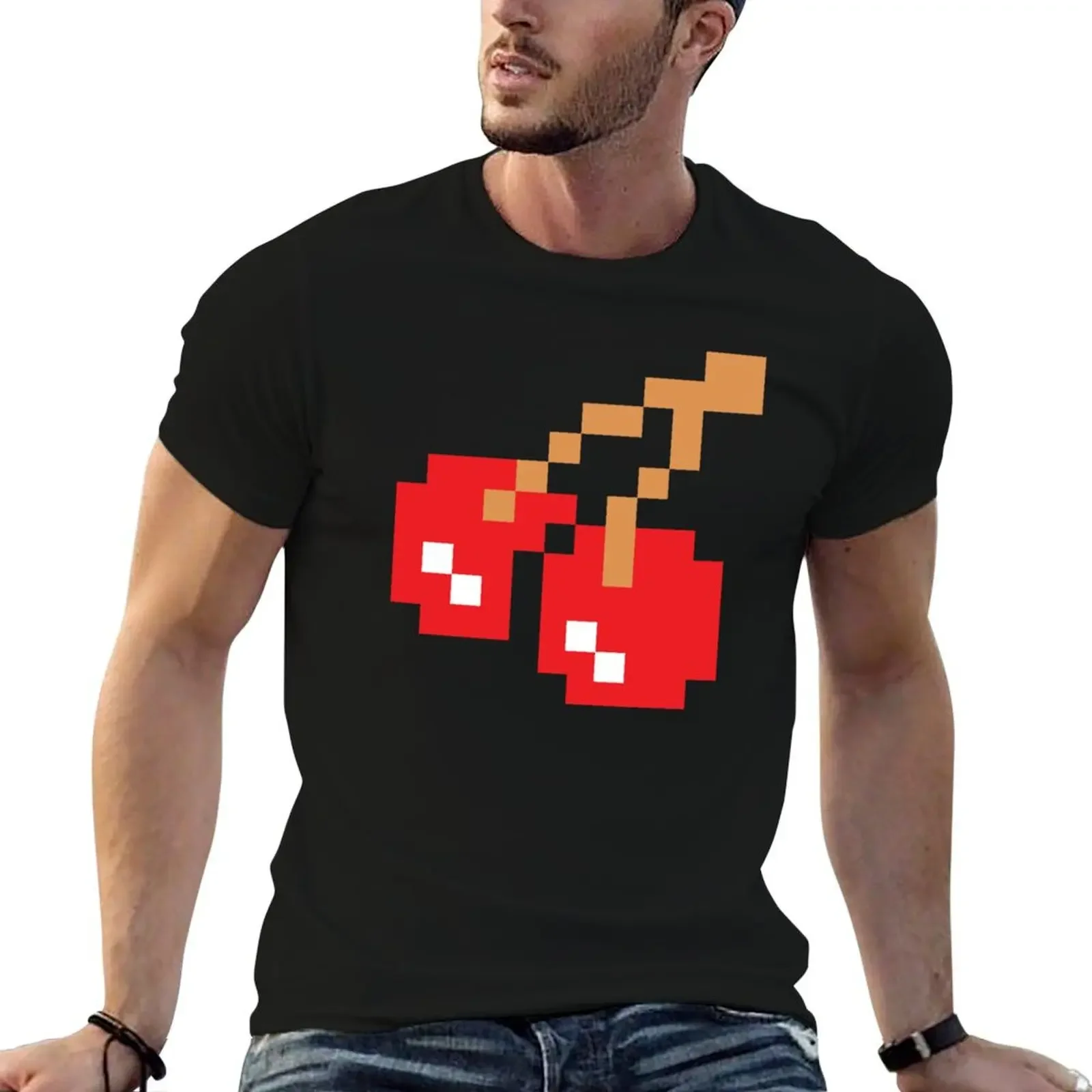 

8-Bit Cherry T-Shirt Personalized t-shirt blanks heavyweight t shirts for men