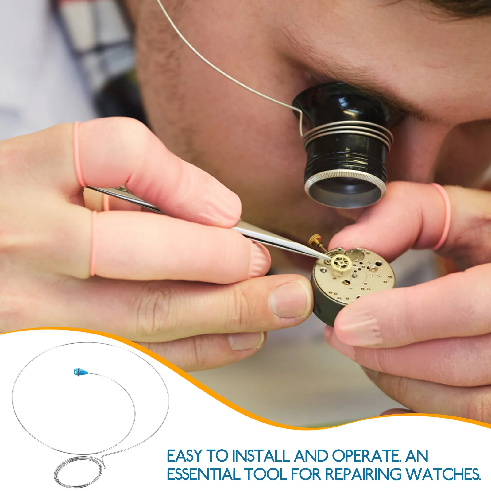 

3pcs Watch Repair Magnifier Holder Adjustable Loupe Lens Wire Durable Iron Frame Glass Fixing Bracket For Precision Tool Use