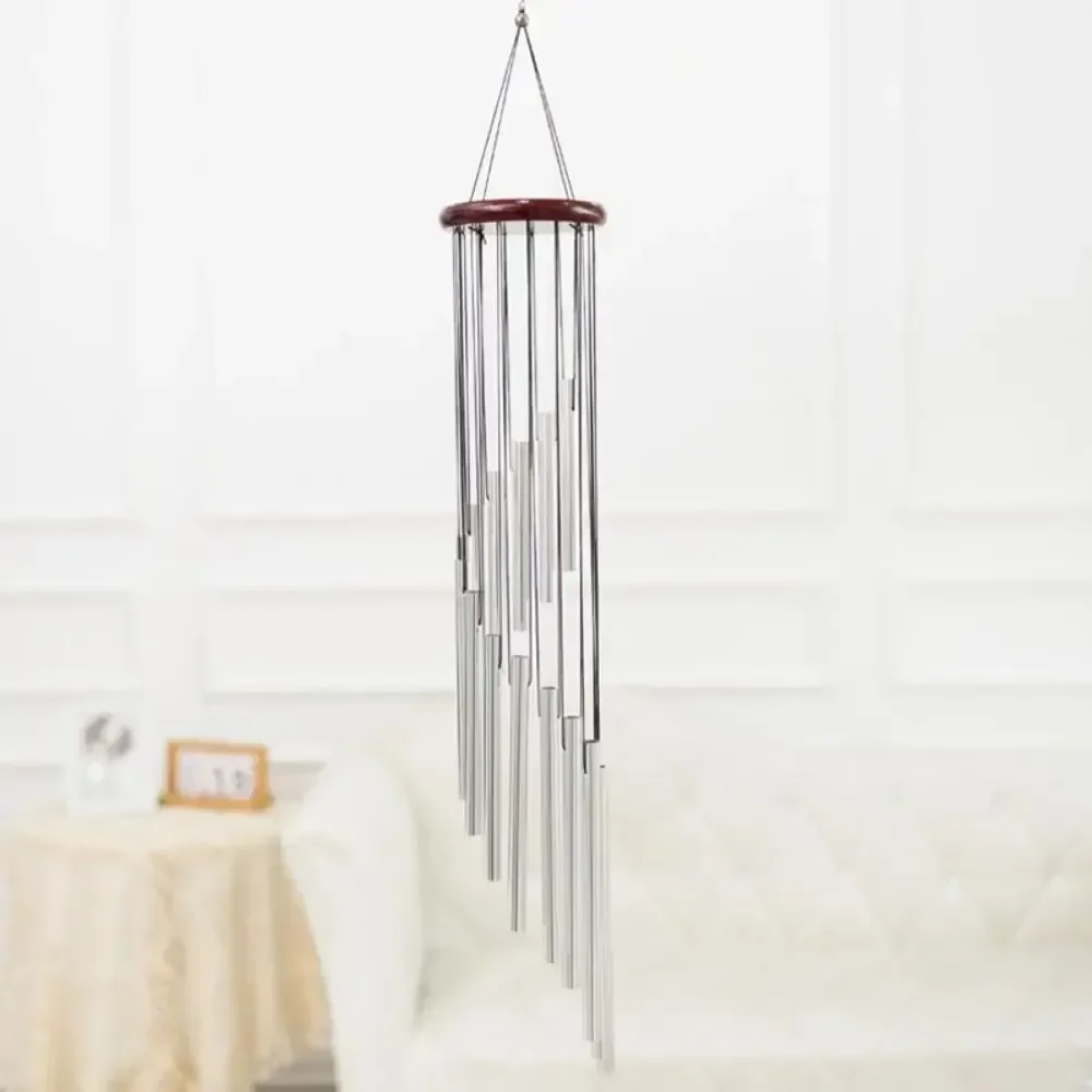 12 Tubes Classic Step By Step Rotating Multi-Tube Metal Aluminium Tube Wind Chime Creative Home Hanging Ornaments Jewelry Decor