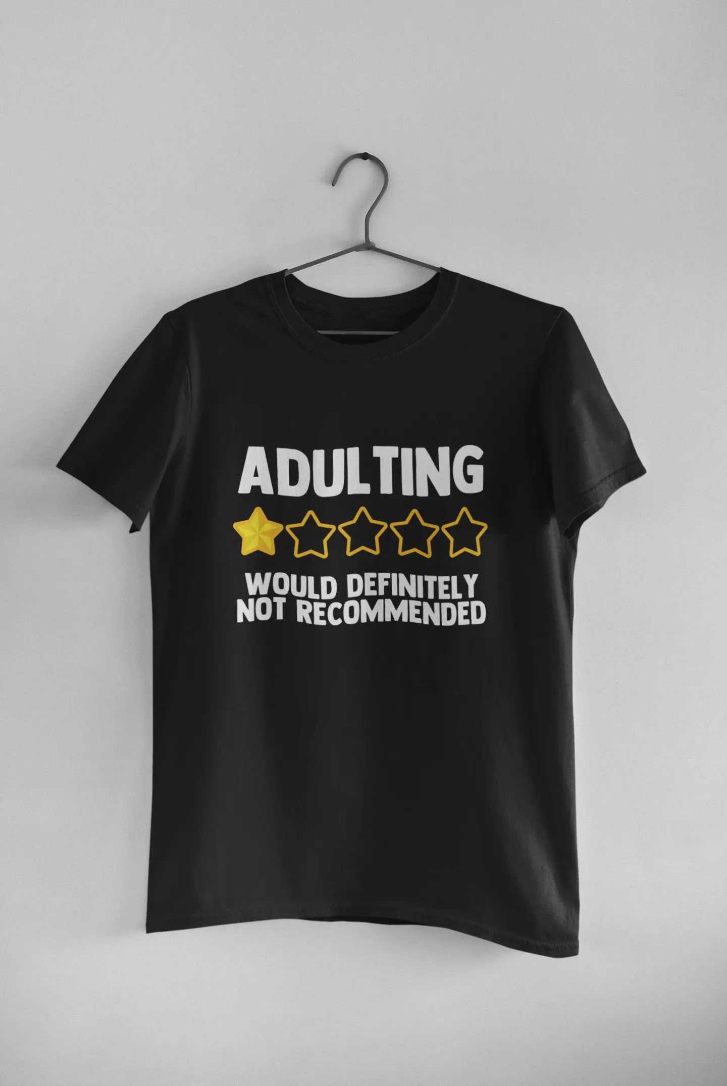 Adulting T Shirt Adult Humor Sarcastic Would Definitely Not Recommended