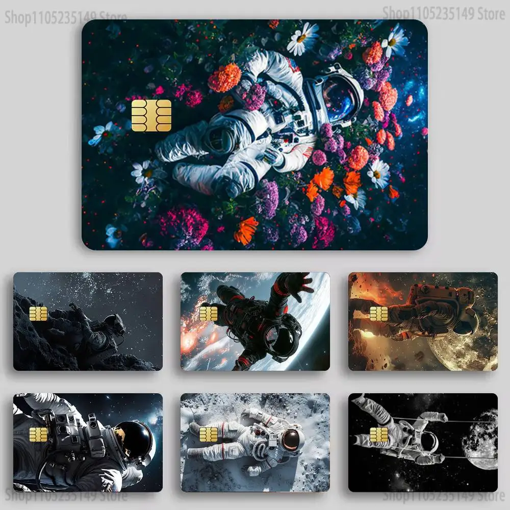 

cool astronaut Card Sticker Diy Decorate Exquisite Bank Card Decals Patch Documents Birthday Gift