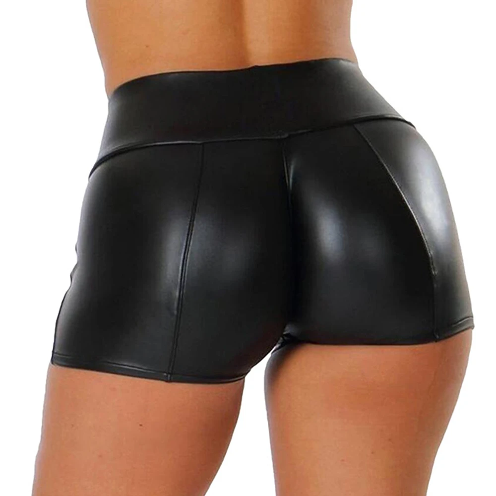 Clubwear Shorts Shorts Nightclub Home Woman Hot Pants Ladies Black Booty Shorts Fashion Faux Leather Gym Bottoms