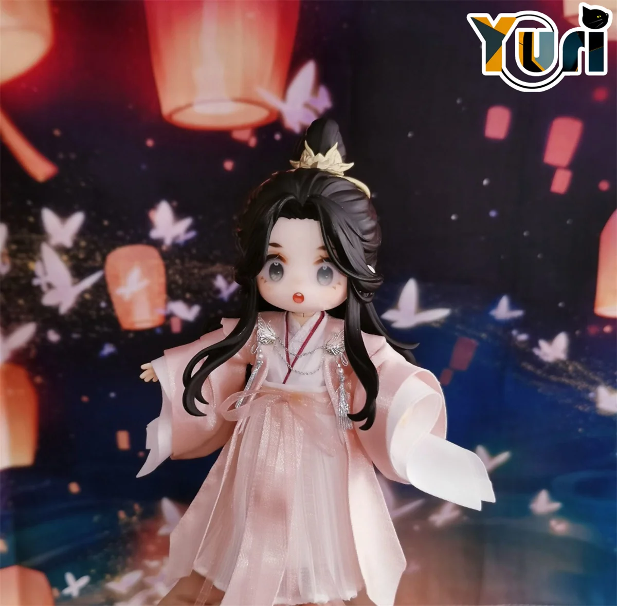 Anime Tian Guan Ci Fu TGCF Comics Xie Lian Hua Cheng Handgemaakte OB11 OB22 1/12 BJD Haar Pruik Afneembare Game Cosplay Leuke Rekwisieten