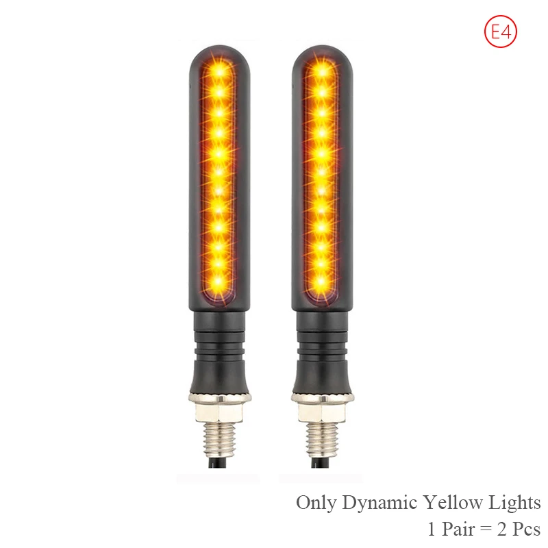 Universele LED Motor Richtingaanwijzers Achterlichten Lamp M10 12V Waterdichte Amber Flasher Indicator Blinker Moto Accessoires - afbeelding 1