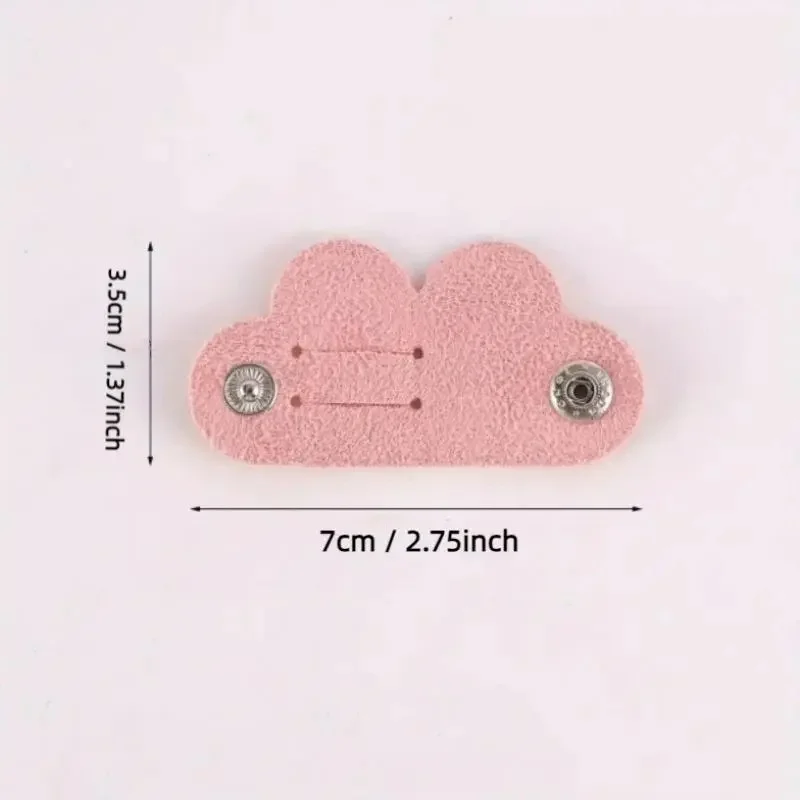 Random Color Heart Shaped Cord Organizer, 5 Counts/set Earphones Headphones Pu Leather Cable Organizer