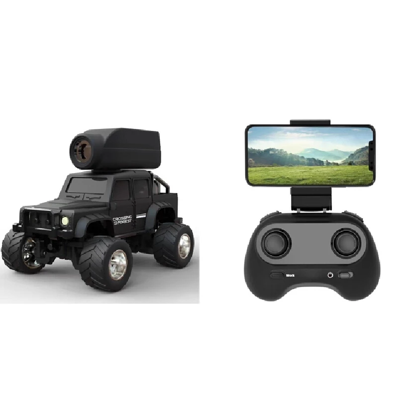 新製品 1:64 オフロードSUV ラングラー 合金製 ラジコンカー カメラ伝送機能付き RC アプリ操作可能