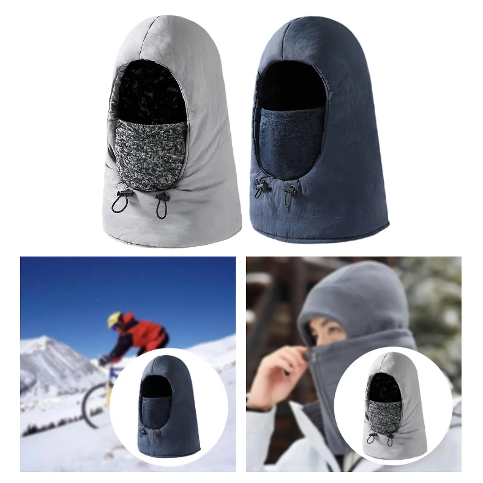 Máscara facial completa aquecedor de pescoço macio à prova de vento balaclava máscara de esqui para acampamento e pesca