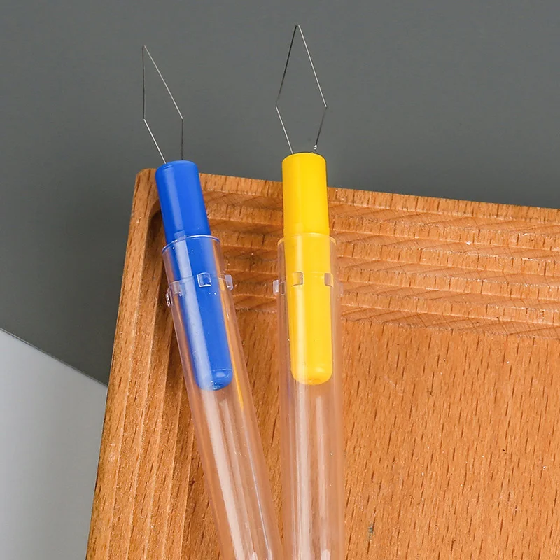 3/6 stücke Nadel Einfädler mit Abdeckung Werkzeug Hause Hand Nähmaschine Gerät Gewinde Nadel Kreuz Kunststoff Stich Nähen Zubehör