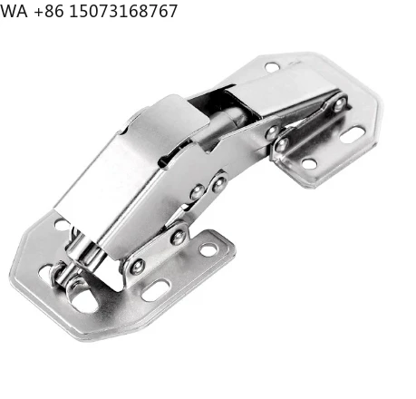 

Kitchen Door Cabinet Steel Soft Close No Hole Frog Hinges Arched Hardware Accessories Spring Folding