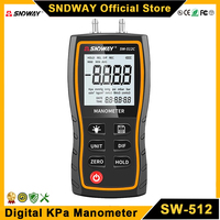 SNDWAY SW-512 Digital Manometer Air Pressure Gauge Professional Pressure Differential Detector ±103.42 KPa Meter Kit Tool
