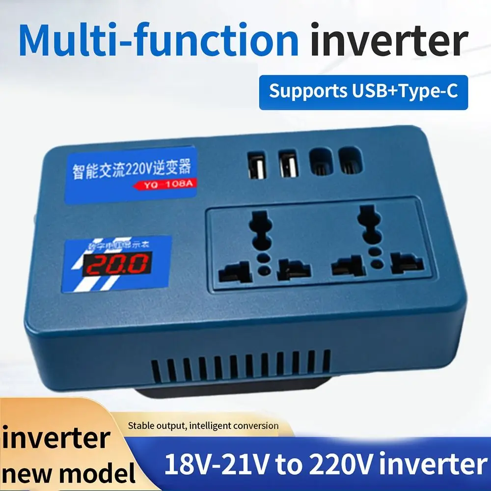 DC 21V To AC 180V-220V Battery Power Inverter AC Power Outlet 120W Portable Power Inverter for Makita 18V Battery