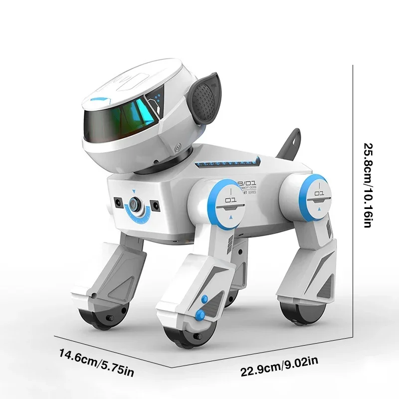 RC Robot perro bailando música Control remoto Animal perro Robot cachorro niños juguete táctil inteligente cachorro interactivo perro mecánico