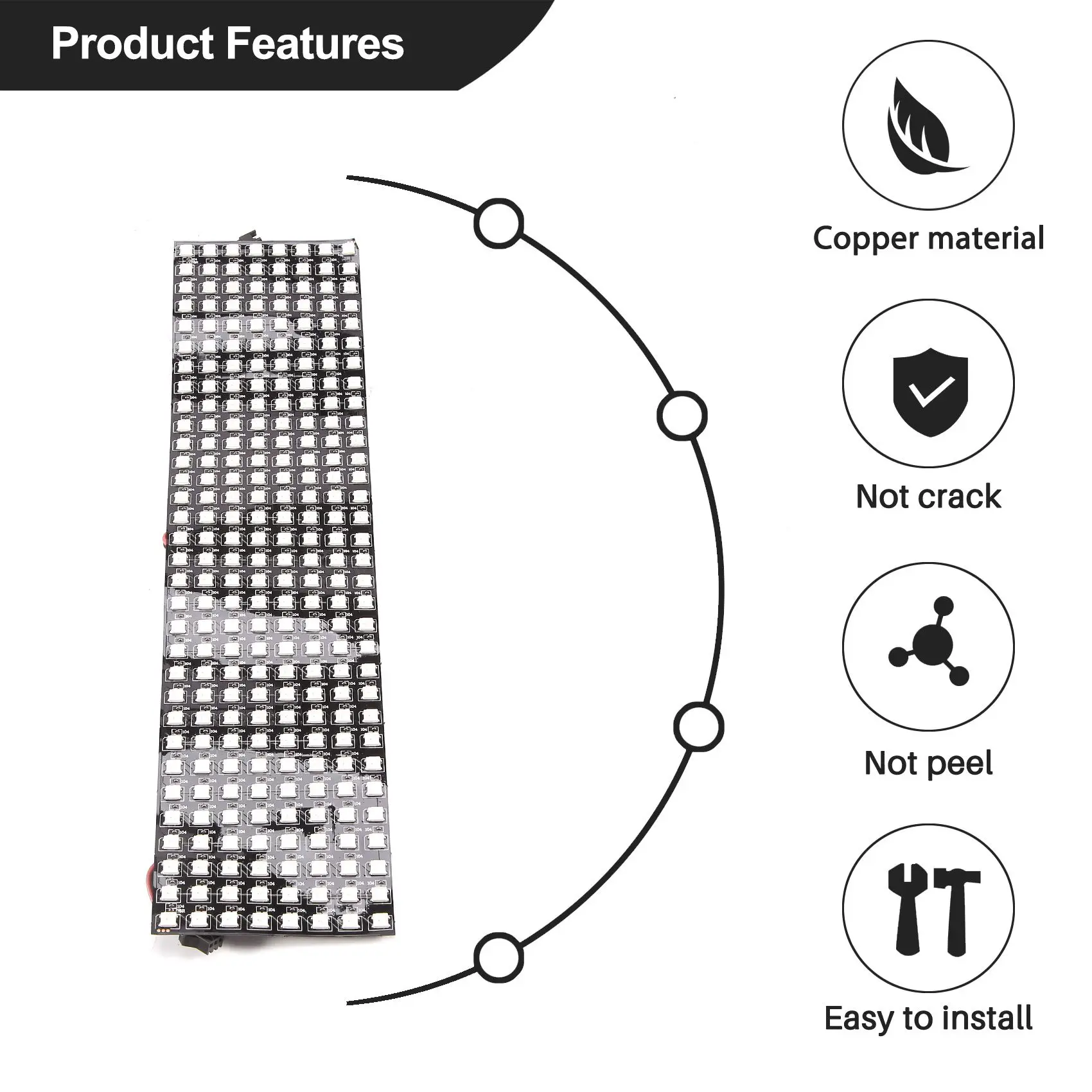 Фотоматричная панель, WS2812B RGB 832 пикселей, цифровая Гибкая точечная матрица, индивидуально Адресуемая фотография