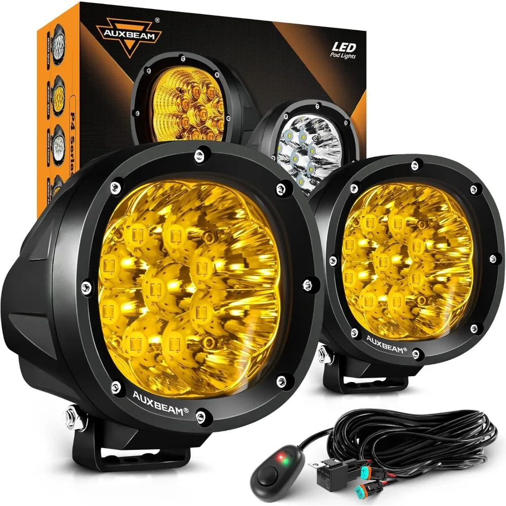 

P4 Series 4 Inch 90W Amber Yellow LED Fog Lights Spot Beam Offroad Light Bar Pods for Trucks Cars Motorcycle UTV