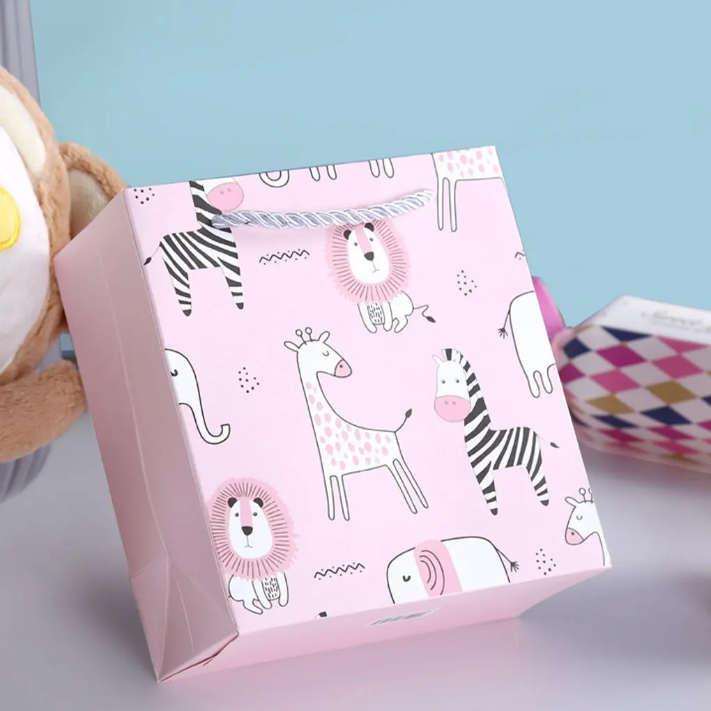 

Paper Personalized Gift Bags For Kids Multifunctional And Large Capacity Beautiful Size Portable Zebra Forest 20 20 8cm