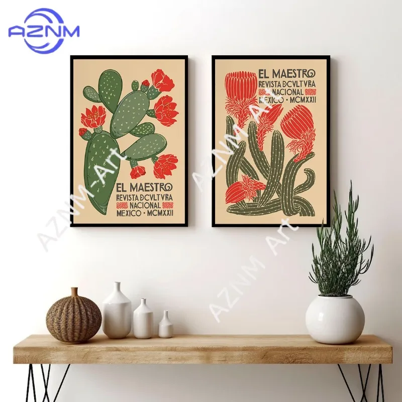 Vintage Floral Cact…