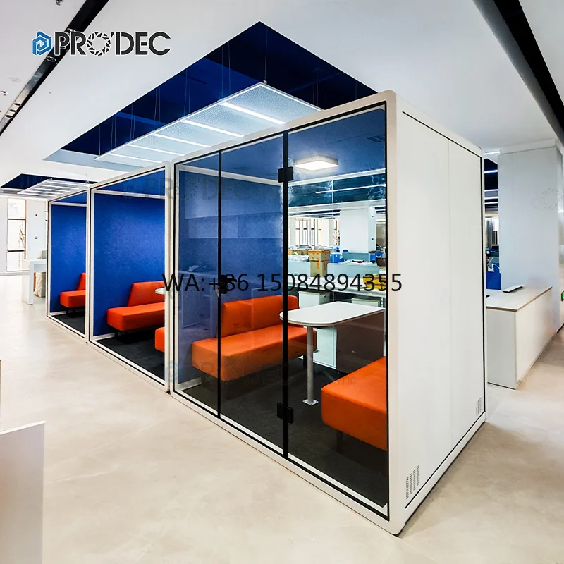 Quiet Professional Acoustic Private Meeting Pods Indoor Good Quality Portable Soundproof Office Phone Booth for Sales