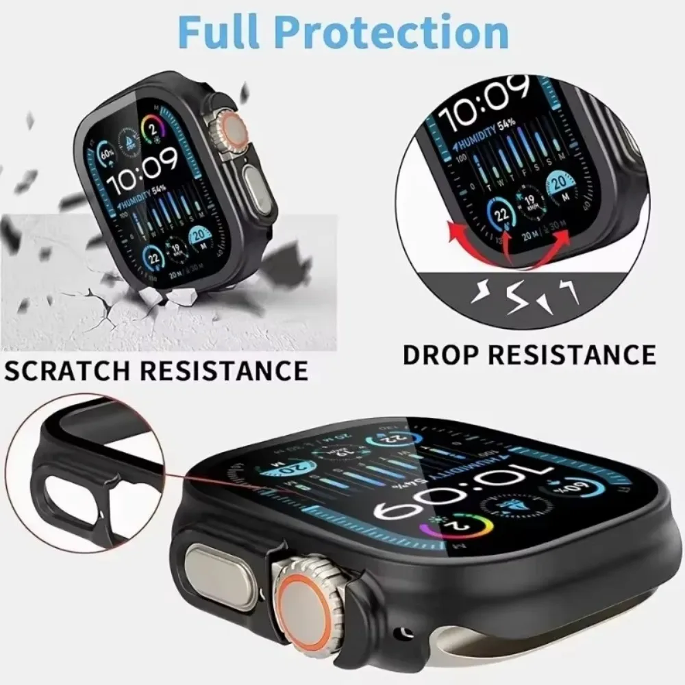 Cover for Apple Watch Case Ultra 2/1 49mm  Frame Screen Protective Shell PC Shockproof Bumper Protector Iwatch Series Ultra 2 1