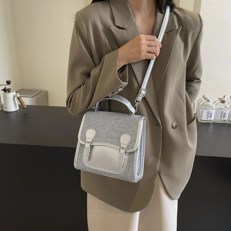 

Популярная классическая кожаная женская сумка-мессенджер, элитная брендовая элегантная модная элегантная повседневная сумка с фурнитурой ​