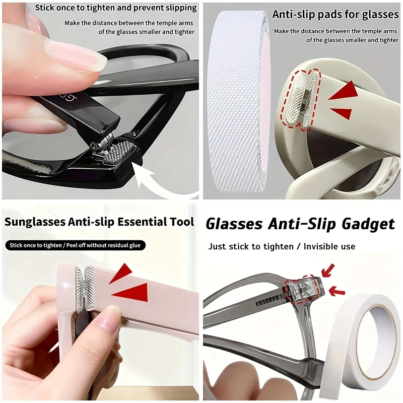 100Cm Anti-Slip Anti-Fall Sticker for Glasses, Special for Frame Connection, Narrowing Leg Distance Improving Wearing Stability view 6