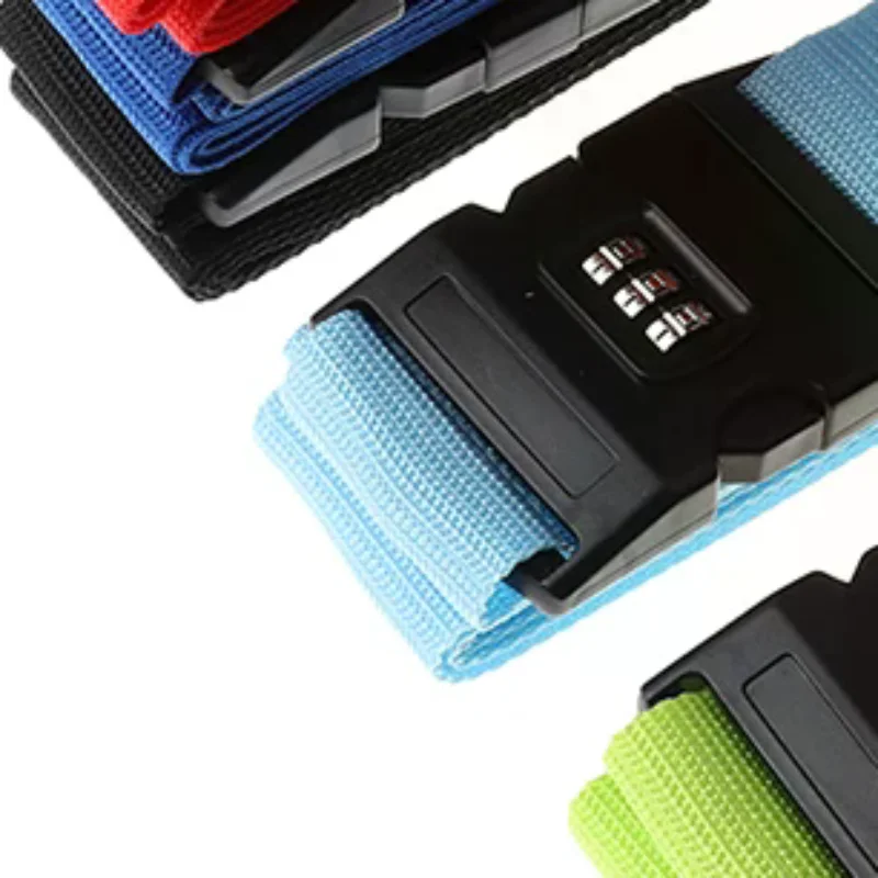 1PCS 2M Rainbow Password Lock Packing Luggage Bag With Luggage Strap 3 Digits Password Lock Buckle Strap Baggage Belts