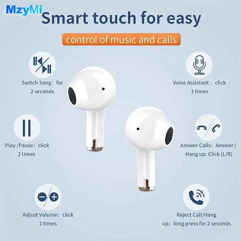 MZYMI J97 TWS Bluetooth5.2 Наушники Настоящие беспроводные наушники-вкладыши Сенсорное управление Водонепроницаемые спортивные головные уборы со светодиодным дисплеем