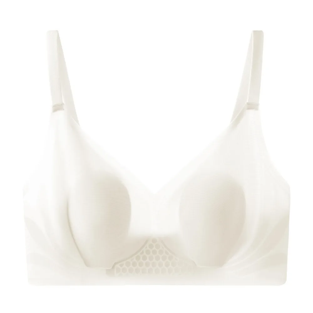 

Comfortable Ice Silk Wireless Deep V Bra Shockproof Anti-sagging Seamless Underwear Women Lingerie Thin Push Up Bra Girls