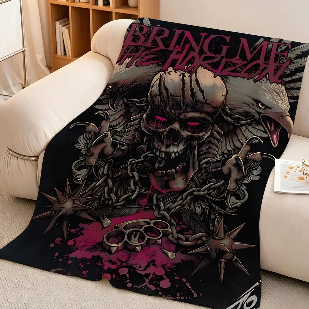 Band B-Bring M-Me T-The H-Horizon Throw hot High-Density Short Plush Blanket Soft Skin-Friendly for Sofa Nap Room