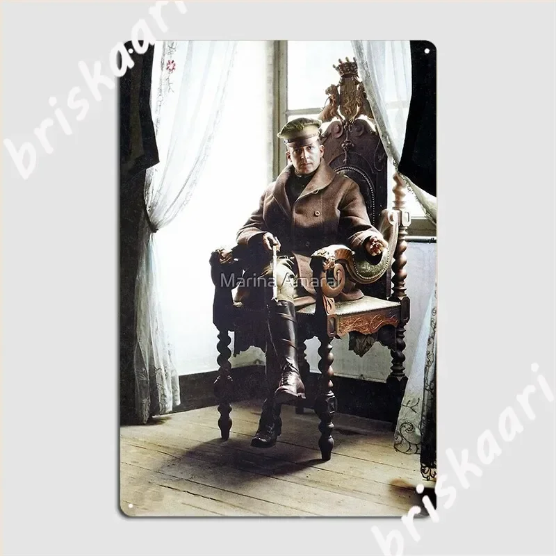 Brigadegeneral Douglas Macarthur Frankreich 1918 Metallschild Garage Club Dekoration Wandbild Wandgemälde Blechschild Poster