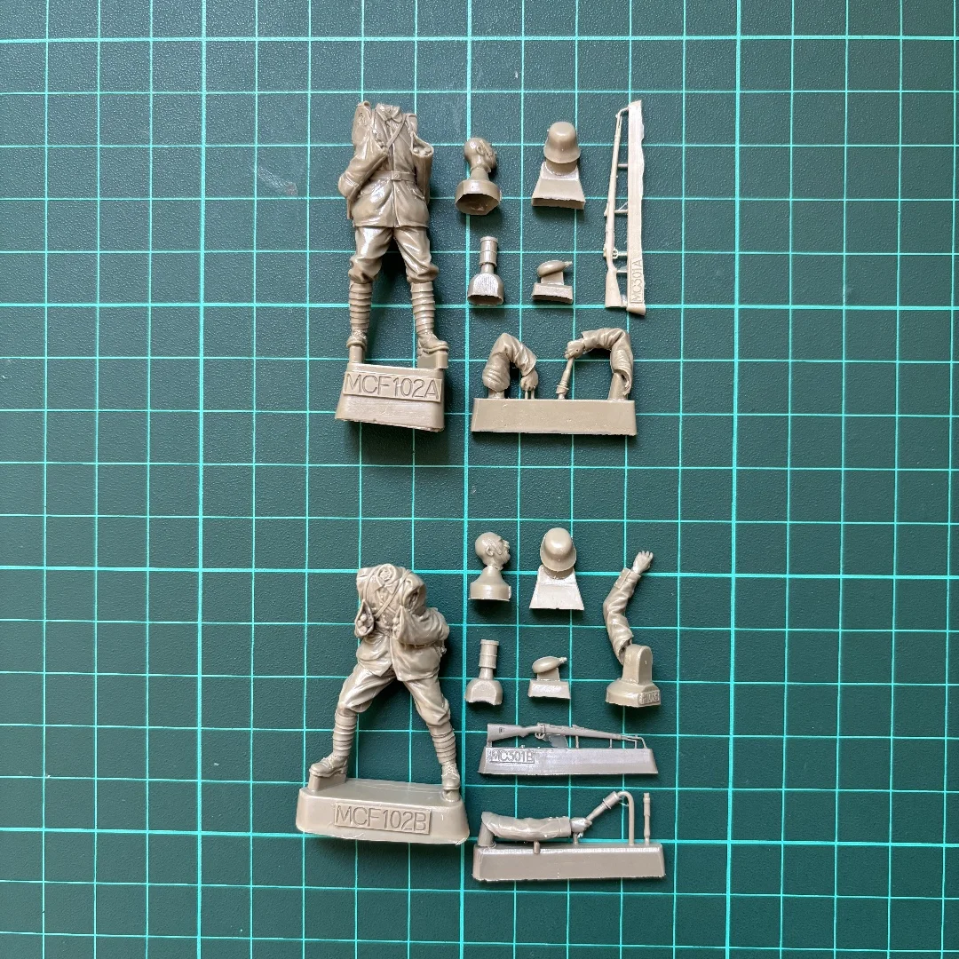 Kit de modèle non peint en résine, figurine 1/35, thème militaire, soldats allemands lancer des grenades non assemblées et non peintes GK, 1279R