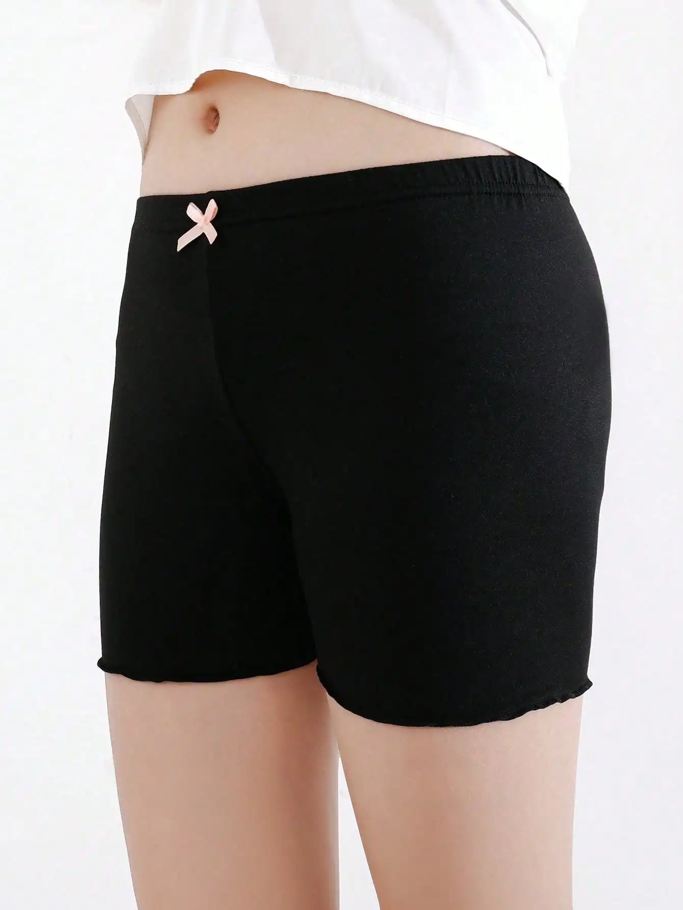 3-teilige Mädchen-Sicherheitsshorts aus Modal, 2–10 Jahre, Anti-Exposition-Shorts mit Schleifenverzierung für Freizeit, Strandtage, Partys und Prinzessinnen-Outfits – Detail 7