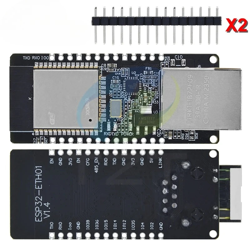 

WT32-ETH01 Встраиваемый комбинированный шлюз Ethernet/Wi-Fi с последовательным портом, совместимый с Bluetooth, плата беспроводного модуля MCU ESP32